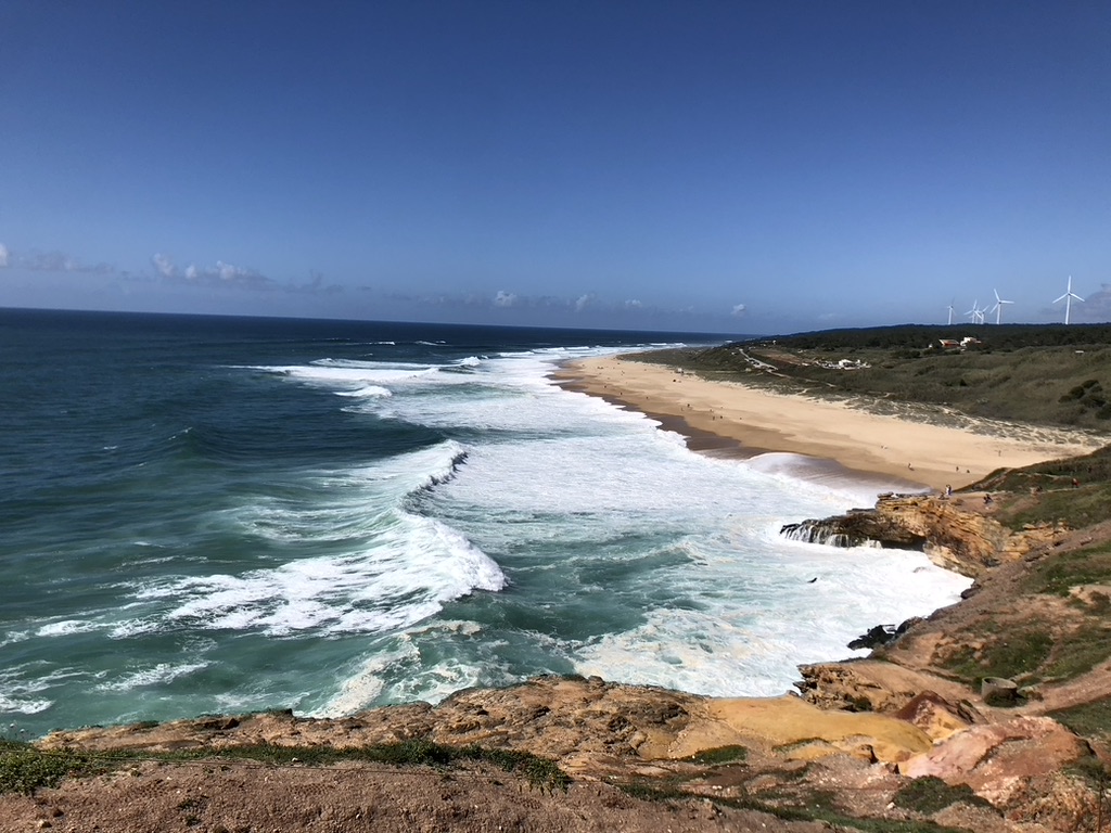 Atlantic ocean North beach in Nazare